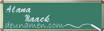 Alana Maack Visitenkarte